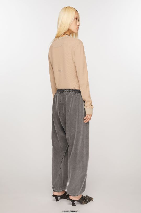 Acne Studios vaatteet haalistunut musta 0VF2B301 puuvillaiset verkkarit