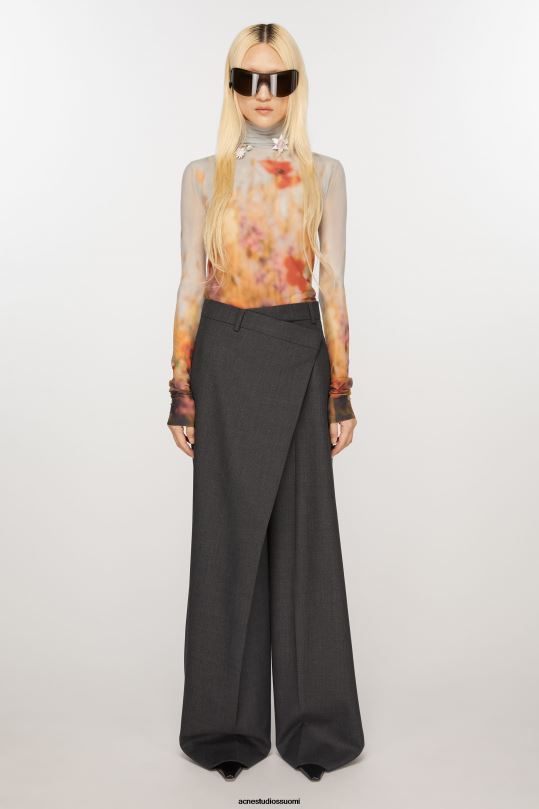 Acne Studios vaatteet harmaa 0VF2B296 räätälöidyt wrap-housut