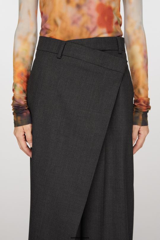 Acne Studios vaatteet harmaa 0VF2B296 räätälöidyt wrap-housut