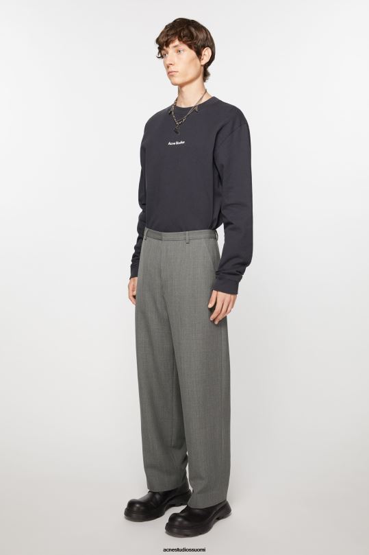 Acne Studios vaatteet harmaa melansi 0VF2B1049 villasekoitehousut