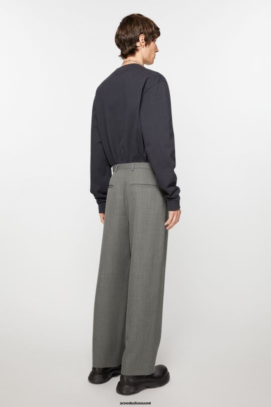 Acne Studios vaatteet harmaa melansi 0VF2B1049 villasekoitehousut