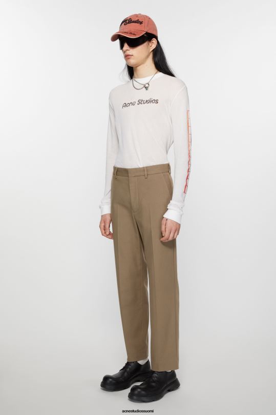 Acne Studios vaatteet hasselpähkinän ruskea 0VF2B1036 twill-puuvillasekoitehousut