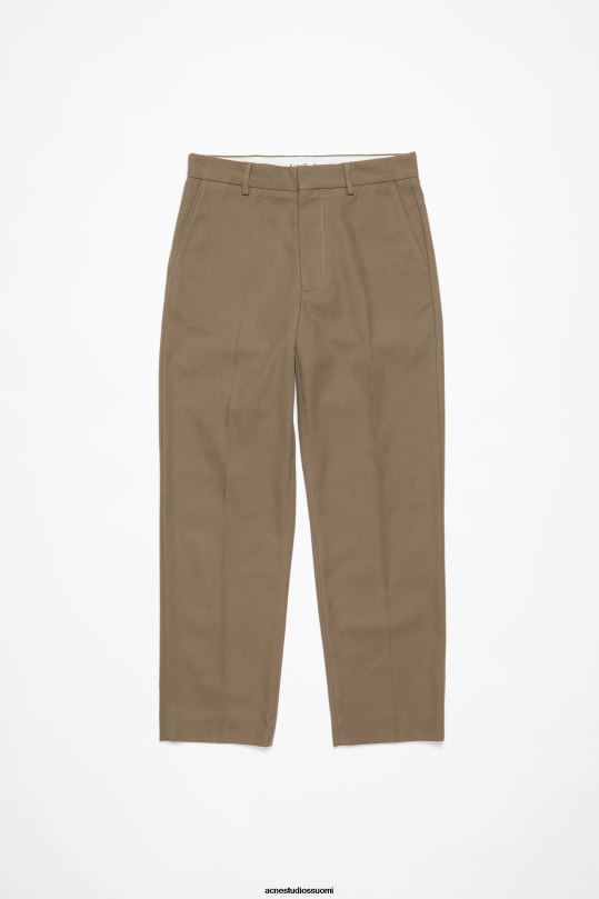 Acne Studios vaatteet hasselpähkinän ruskea 0VF2B1036 twill-puuvillasekoitehousut