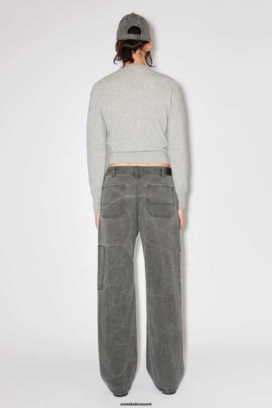 Acne Studios vaatteet hiilen harmaa 0VF2B310 patch canvas -housut unisex