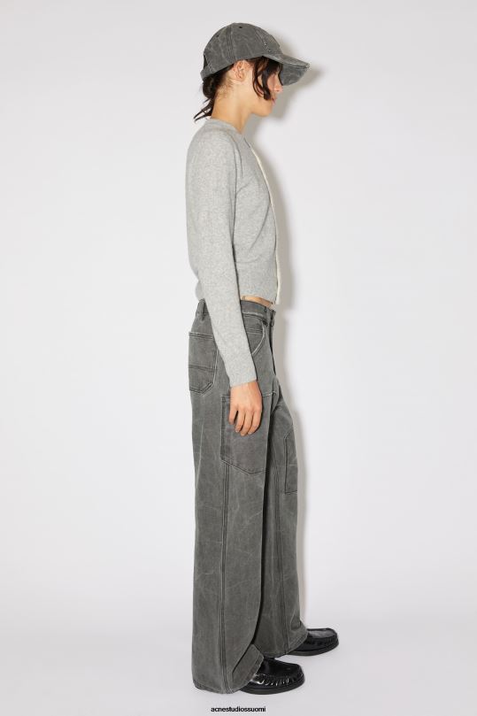 Acne Studios vaatteet hiilen harmaa 0VF2B310 patch canvas -housut unisex