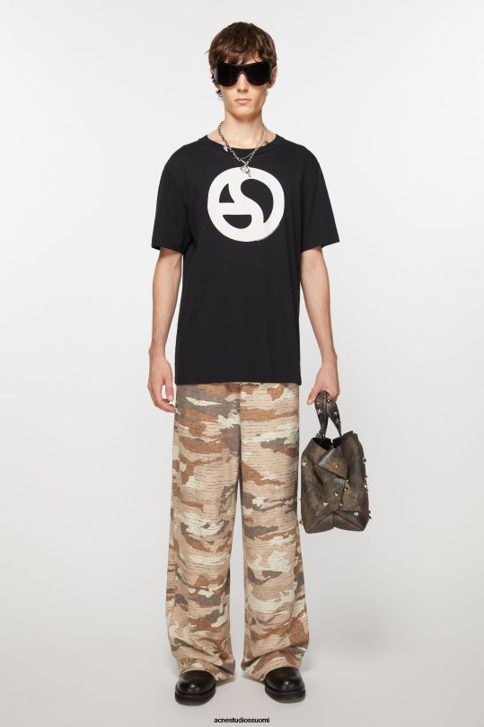 Acne Studios vaatteet kaakaonruskea 0VF2B1048 printtihousut