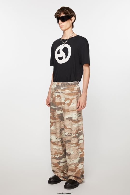Acne Studios vaatteet kaakaonruskea 0VF2B1048 printtihousut
