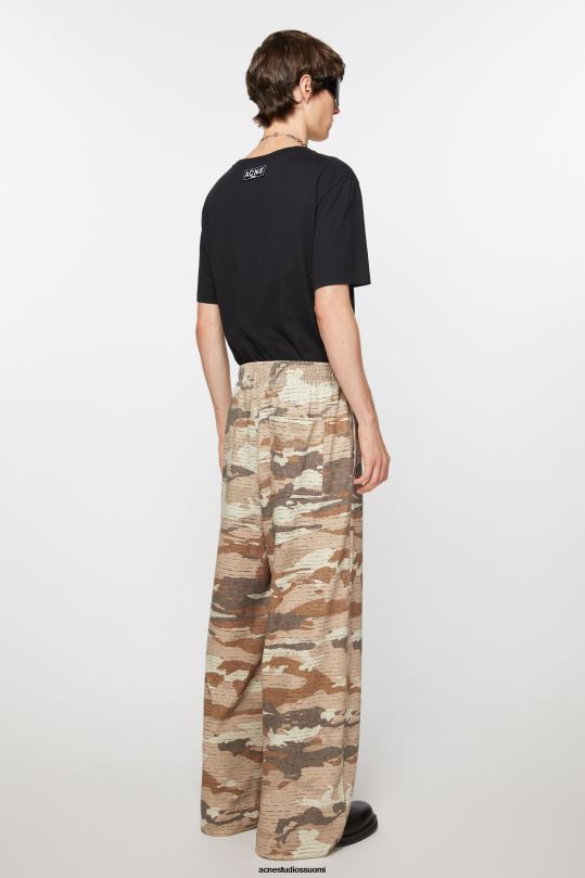 Acne Studios vaatteet kaakaonruskea 0VF2B1048 printtihousut