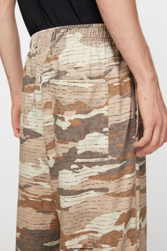 Acne Studios vaatteet kaakaonruskea 0VF2B1048 printtihousut