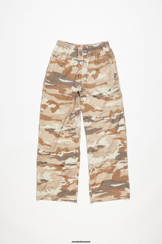 Acne Studios vaatteet kaakaonruskea 0VF2B1048 printtihousut