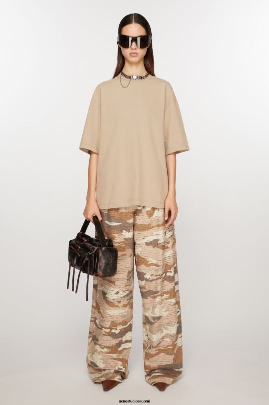 Acne Studios vaatteet kaakaonruskea 0VF2B306 printtihousut