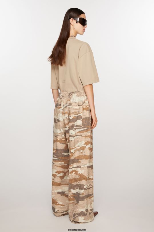 Acne Studios vaatteet kaakaonruskea 0VF2B306 printtihousut