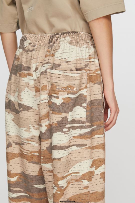 Acne Studios vaatteet kaakaonruskea 0VF2B306 printtihousut