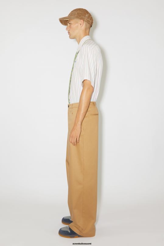 Acne Studios vaatteet kamelin ruskea 0VF2B1050 twill chino housut unisex