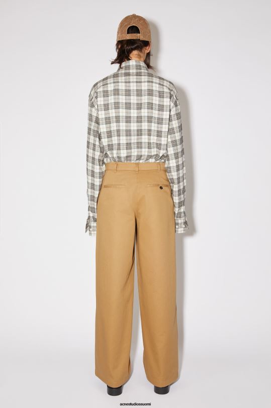 Acne Studios vaatteet kamelin ruskea 0VF2B309 twill chino housut unisex