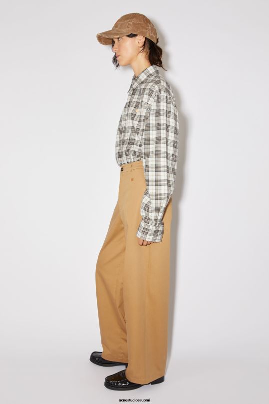Acne Studios vaatteet kamelin ruskea 0VF2B309 twill chino housut unisex
