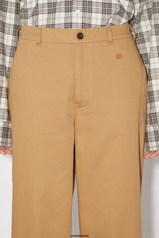 Acne Studios vaatteet kamelin ruskea 0VF2B309 twill chino housut unisex