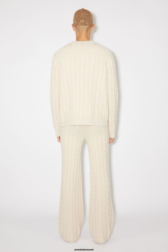 Acne Studios vaatteet kaurapuuro melange 0VF2B1058 kaapelivillahousut unisex
