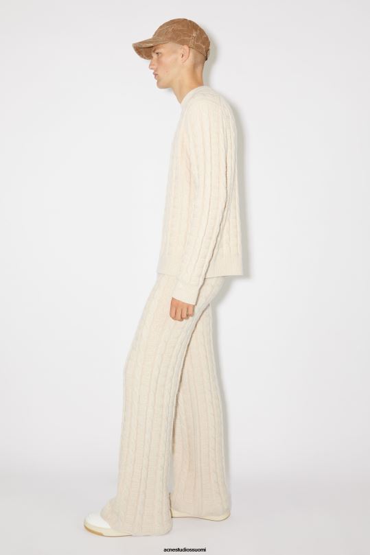 Acne Studios vaatteet kaurapuuro melange 0VF2B1058 kaapelivillahousut unisex