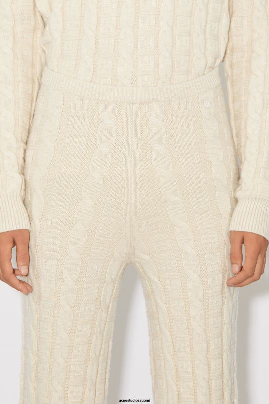 Acne Studios vaatteet kaurapuuro melange 0VF2B1058 kaapelivillahousut unisex