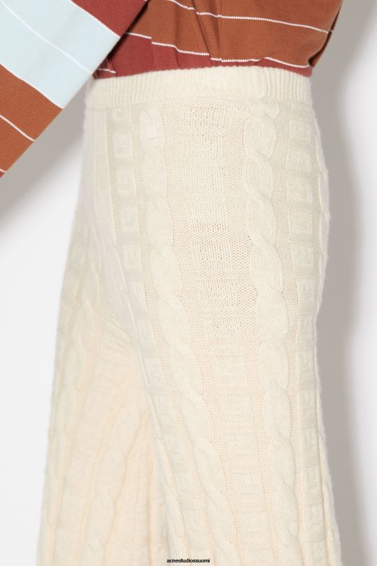 Acne Studios vaatteet kaurapuuro melange 0VF2B319 kaapelivillahousut unisex