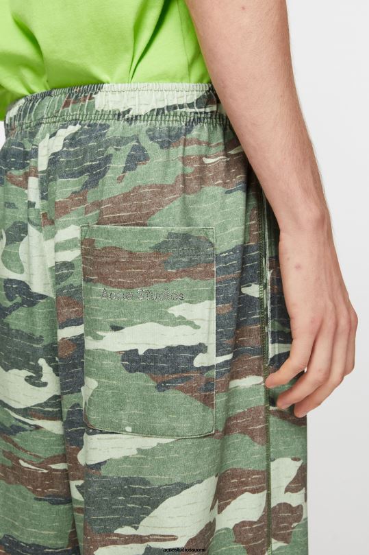 Acne Studios vaatteet khakin vihreä 0VF2B1044 printtihousut