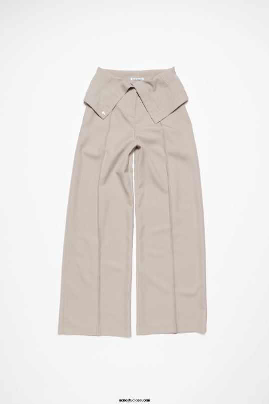 Acne Studios vaatteet kylmä beige 0VF2B303 räätälöidyt villasekoitehousut