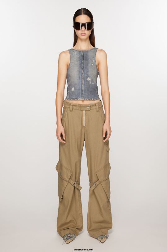 Acne Studios vaatteet kylmä beige 0VF2B307 cargo-housut