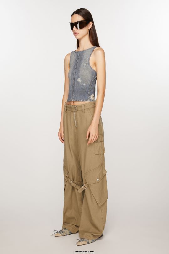 Acne Studios vaatteet kylmä beige 0VF2B307 cargo-housut