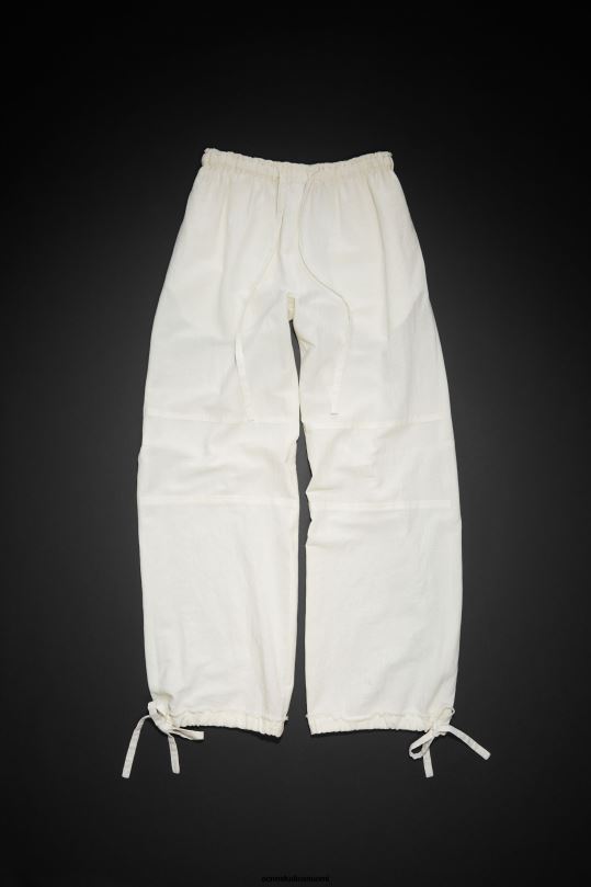 Acne Studios vaatteet lämmin valkoinen 0VF2B321 rennot kiristysnauhahousut