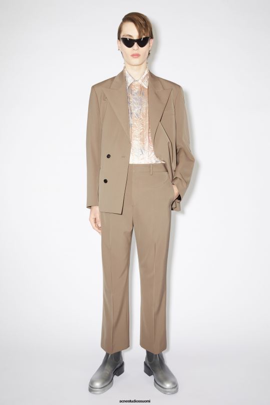 Acne Studios vaatteet mudan harmaa 0VF2B1063 räätälöidyt housut