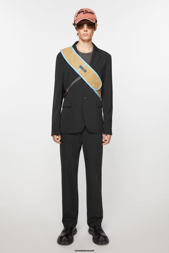 Acne Studios vaatteet musta 0VF2B1033 twill-puuvillasekoitehousut