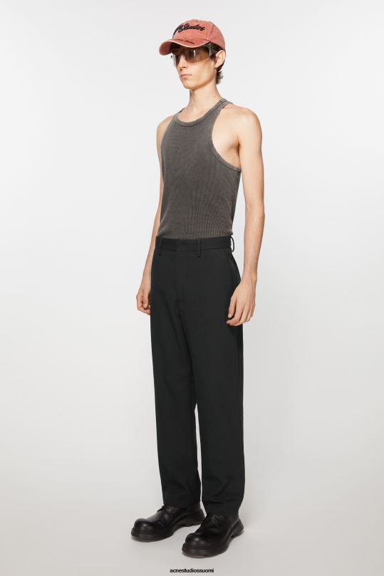 Acne Studios vaatteet musta 0VF2B1033 twill-puuvillasekoitehousut