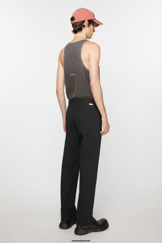 Acne Studios vaatteet musta 0VF2B1033 twill-puuvillasekoitehousut