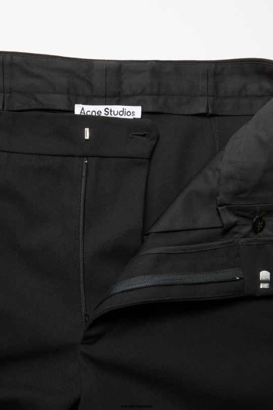 Acne Studios vaatteet musta 0VF2B1033 twill-puuvillasekoitehousut