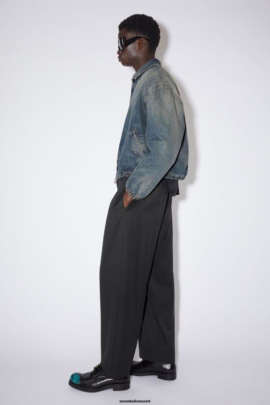 Acne Studios vaatteet musta 0VF2B1171 villaiset housut