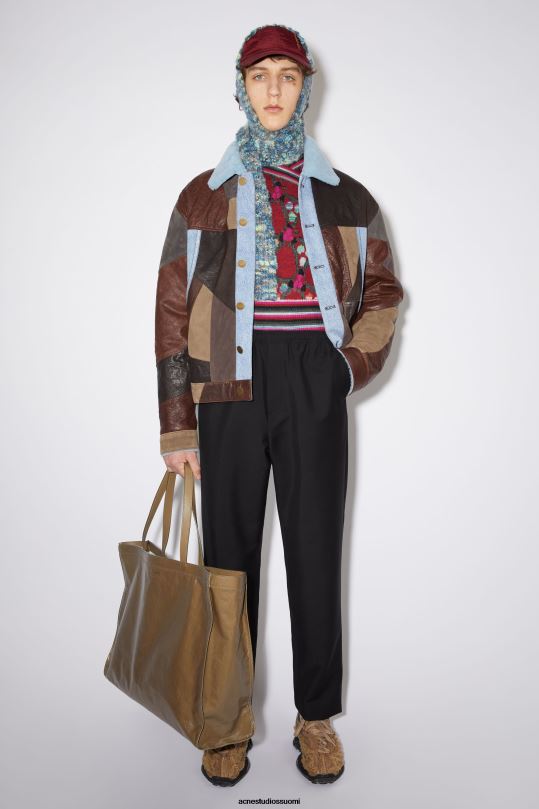 Acne Studios vaatteet musta 0VF2B1189 löysät puvun housut