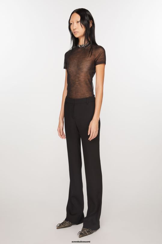 Acne Studios vaatteet musta 0VF2B291 räätälöidyt villasekoitehousut