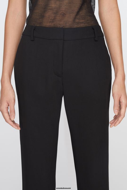 Acne Studios vaatteet musta 0VF2B291 räätälöidyt villasekoitehousut