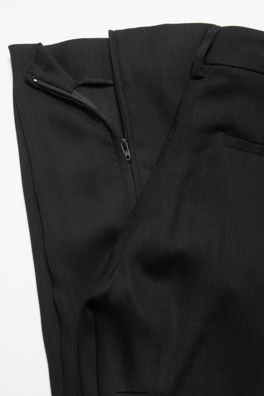 Acne Studios vaatteet musta 0VF2B291 räätälöidyt villasekoitehousut