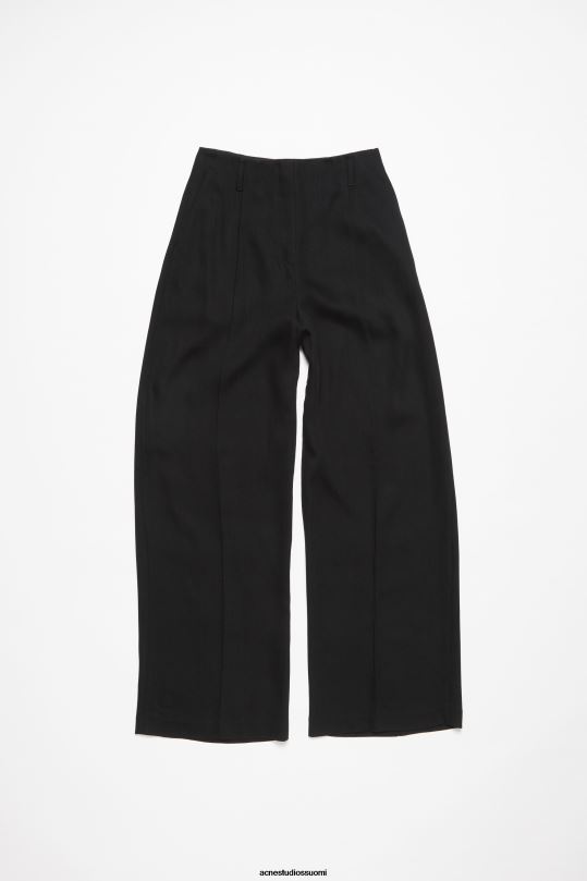 Acne Studios vaatteet musta 0VF2B302 räätälöidyt villasekoitehousut