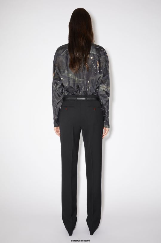 Acne Studios vaatteet musta 0VF2B330 kapeat räätälöidyt housut