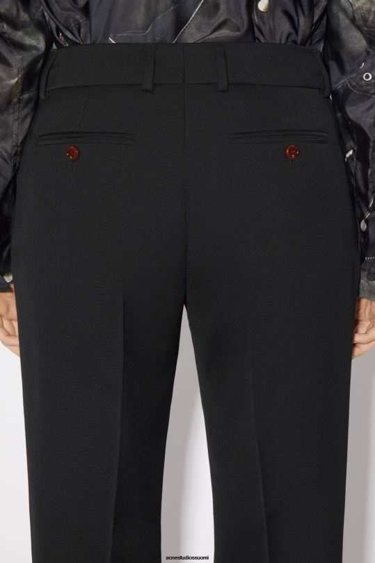 Acne Studios vaatteet musta 0VF2B330 kapeat räätälöidyt housut