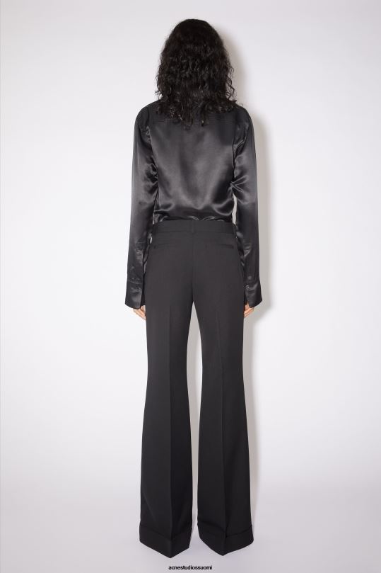 Acne Studios vaatteet musta 0VF2B331 räätälöidyt levenevät housut