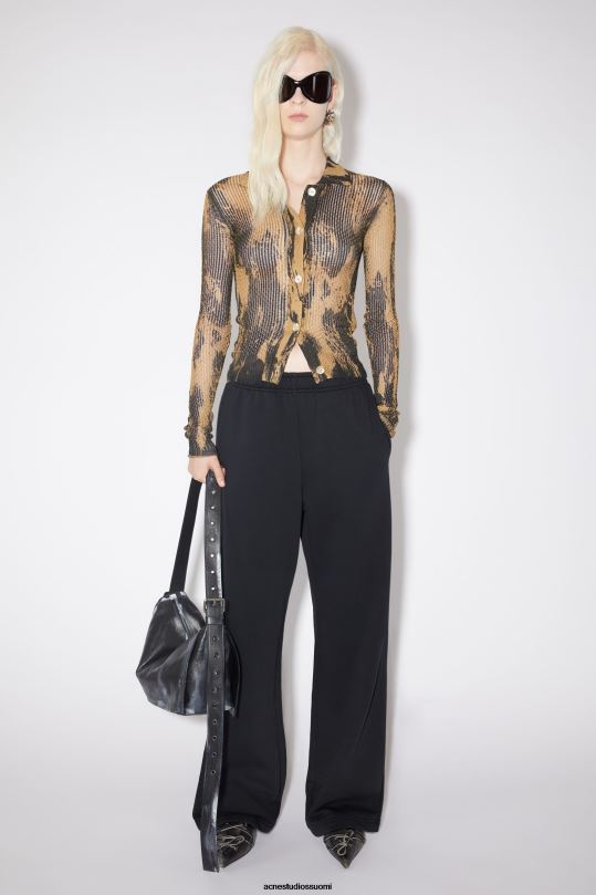 Acne Studios vaatteet musta 0VF2B332 puuvillaiset verkkarit