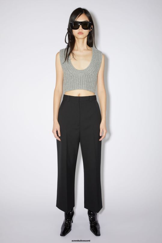 Acne Studios vaatteet musta 0VF2B406 villasekoitehousut