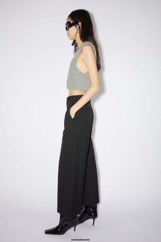 Acne Studios vaatteet musta 0VF2B406 villasekoitehousut