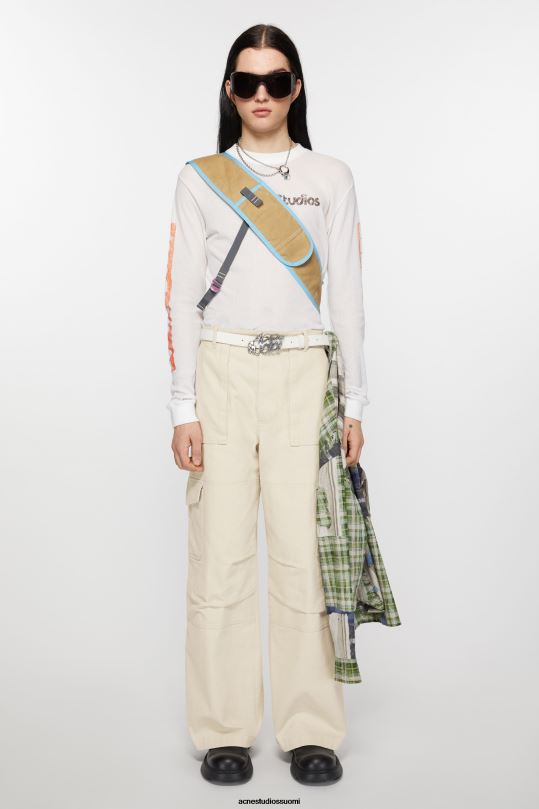 Acne Studios vaatteet norsunluun valkoinen 0VF2B1039 twill-housut