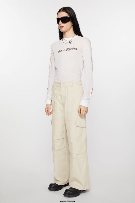 Acne Studios vaatteet norsunluun valkoinen 0VF2B1039 twill-housut