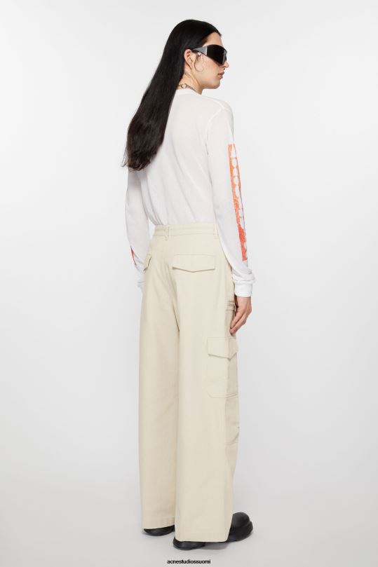 Acne Studios vaatteet norsunluun valkoinen 0VF2B1039 twill-housut
